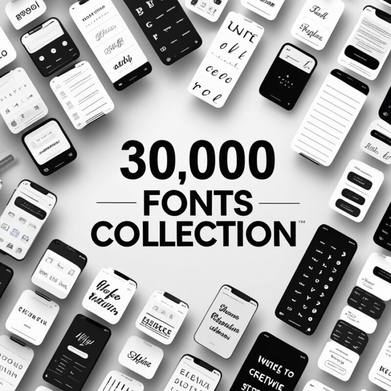 30,000 Font Collection